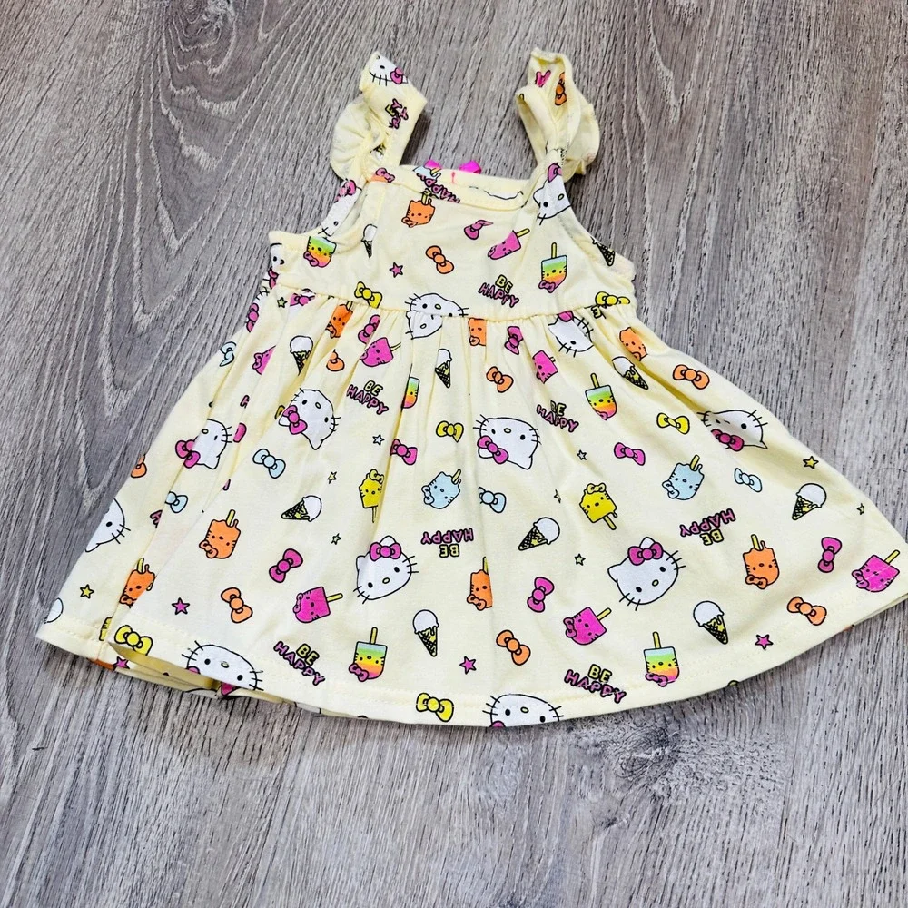Hello Kitty Sanrio Baby Girl Dresses Set of 2 Pink Yellow 18M Casual Summer